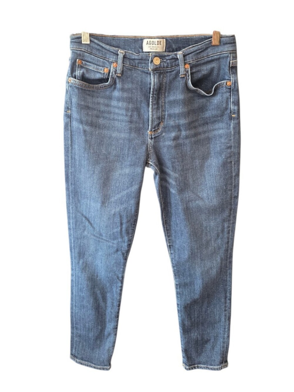 Agolde Skinny Mid Rise Skinny Blue Jeans 30